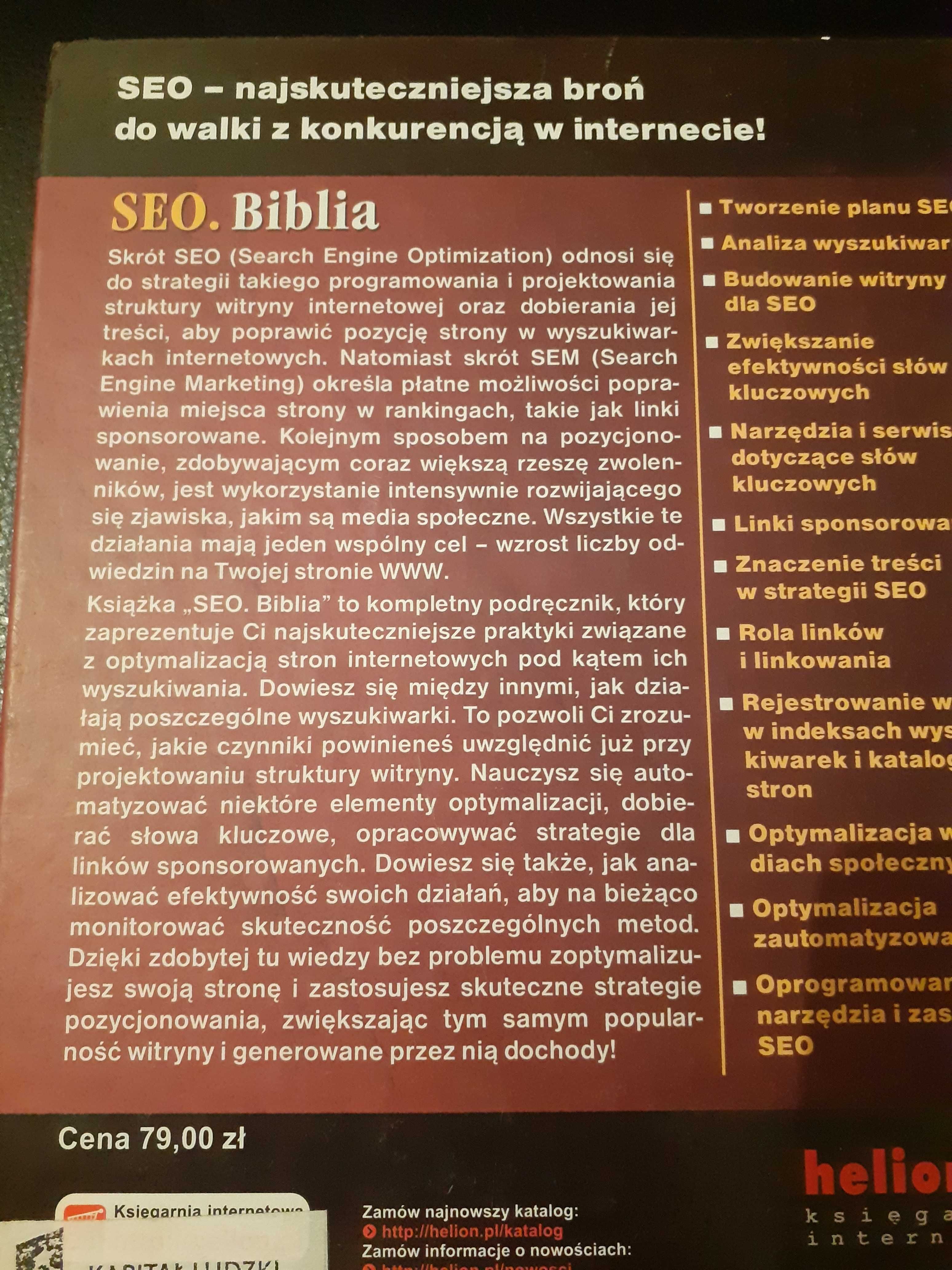 Biblia do nauki podstaw SEO ! Pozycjonowanie stron, kompendium wiedzy!