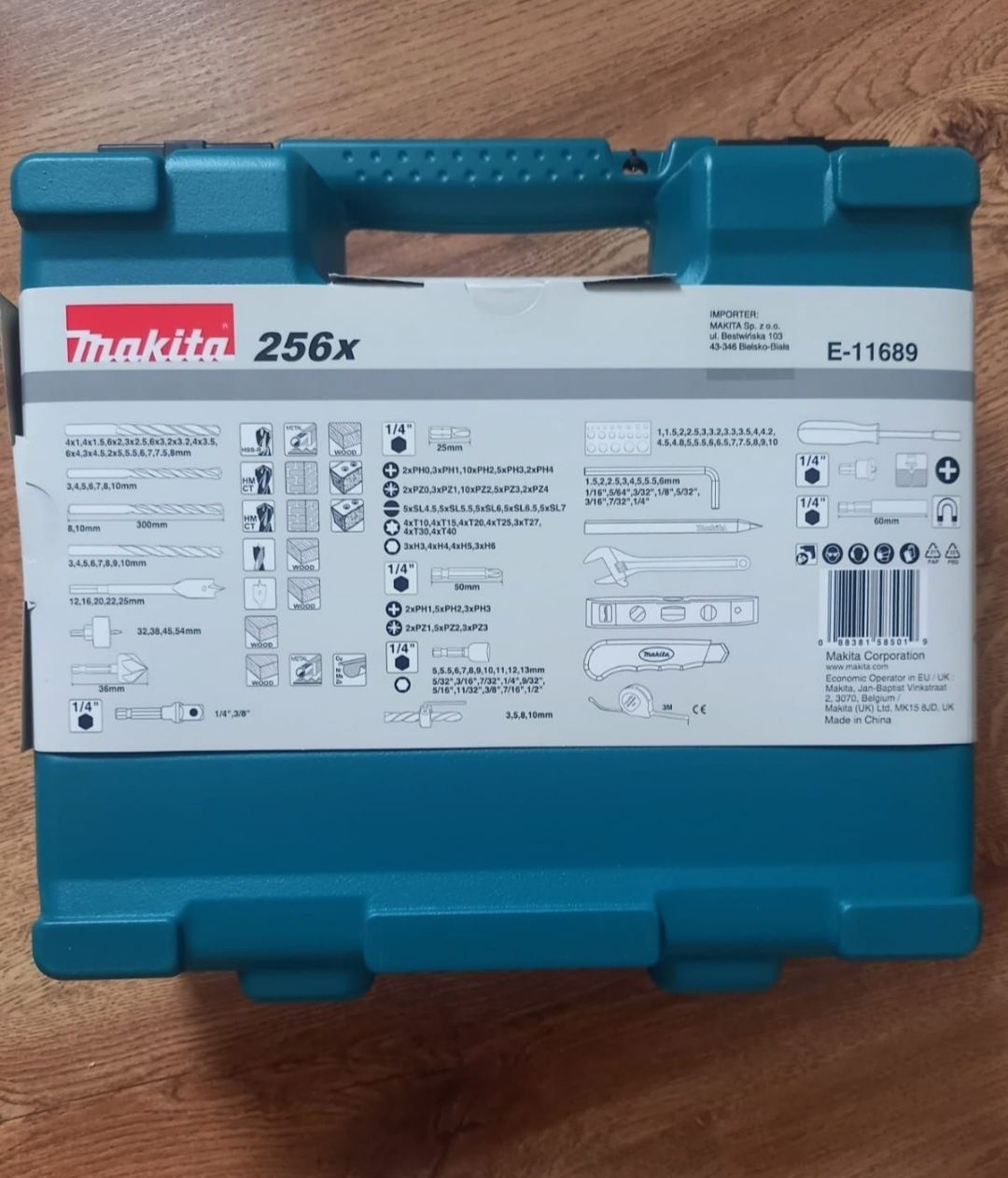 Nowe! Zestaw akcesoriów w walizce 256 szt. Makita E-11689