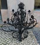 Lustre Antigo em Ferro Forjado Antiguidades