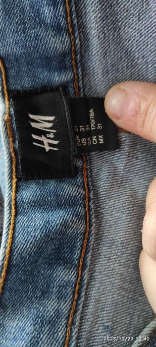 Spodnie jeans męskie H&M rozmiar 31