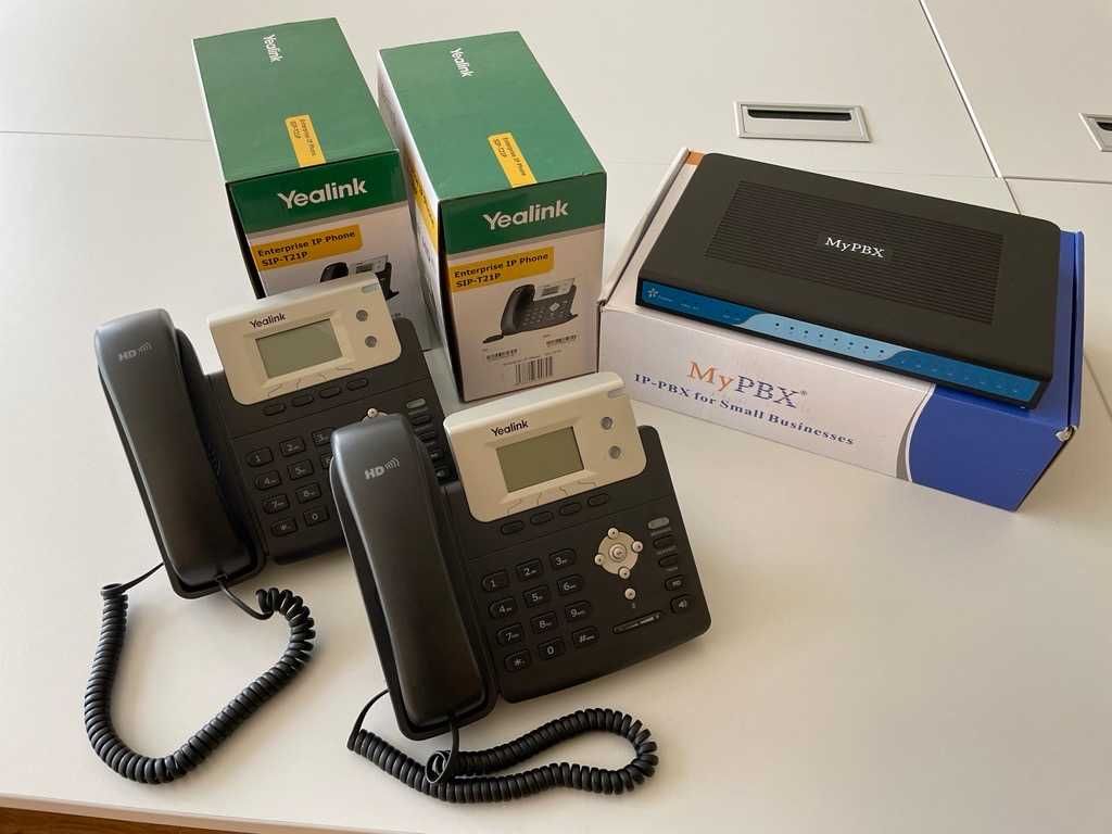 Telefones Yealink SIP-T21P + Yeastar MyPBX