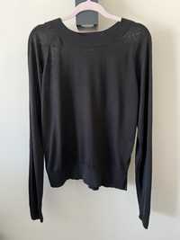 H&M czarny luźny sweterek basic jak nowy r. 38/40