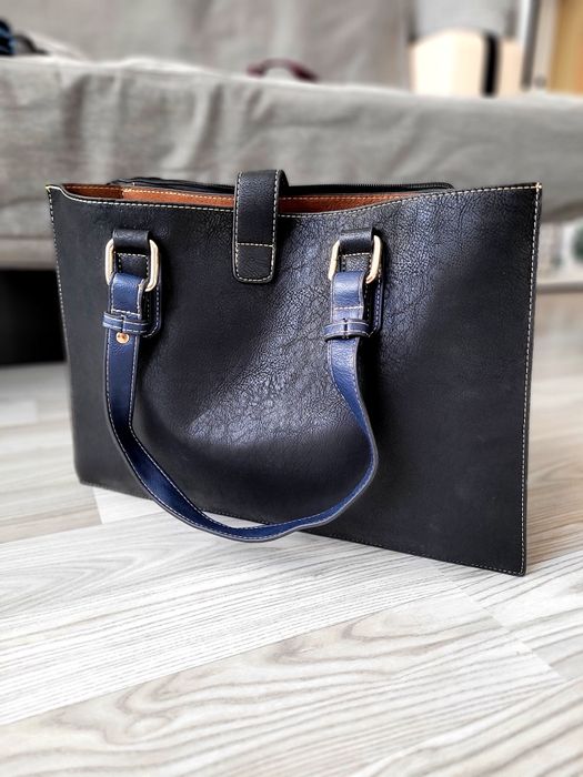 Pierre Cardin, torebka, torba, shopper, shopperka, A4, czarna