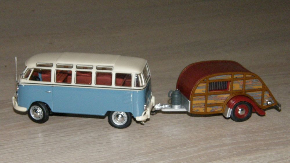 vw t1 samba + przyczepa 1:43