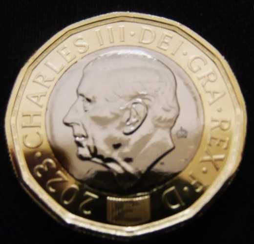 1 libra Carlos III, tema abelhas, com marca pessoal.