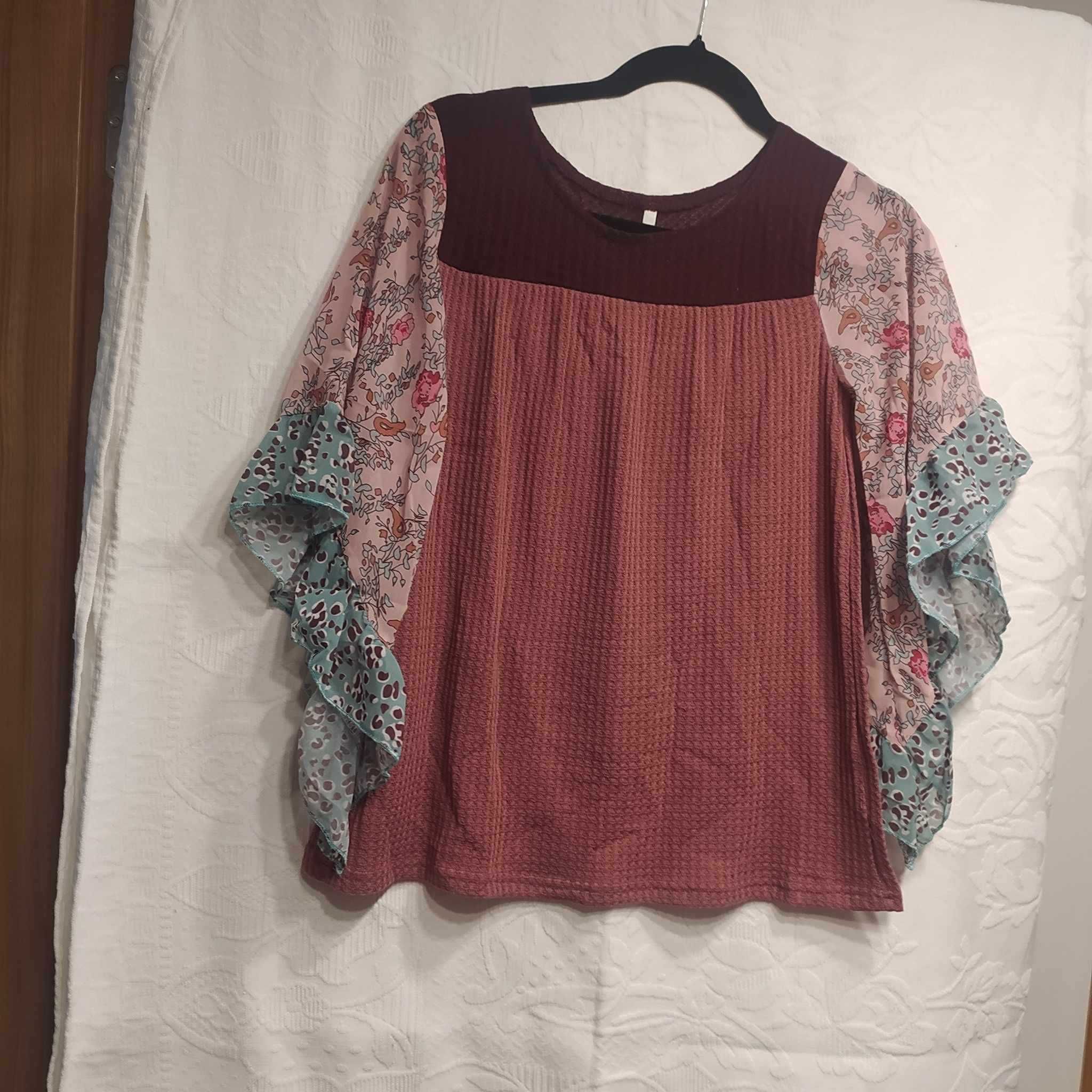 blusa  lindissíma,de malha e chiffon, de diversas cores