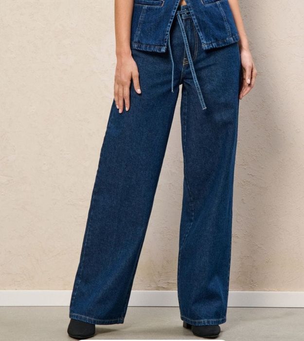 Жіночі джинси wide led. Нові. Висока посадка