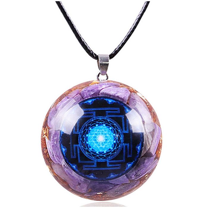 CZAROIT Naszyjnik Orgonitowy Piękny Prezent Naturalny Kamień HIT