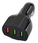 ŁADOWARKA samochodowa QC 3.0 3xUSB czarna