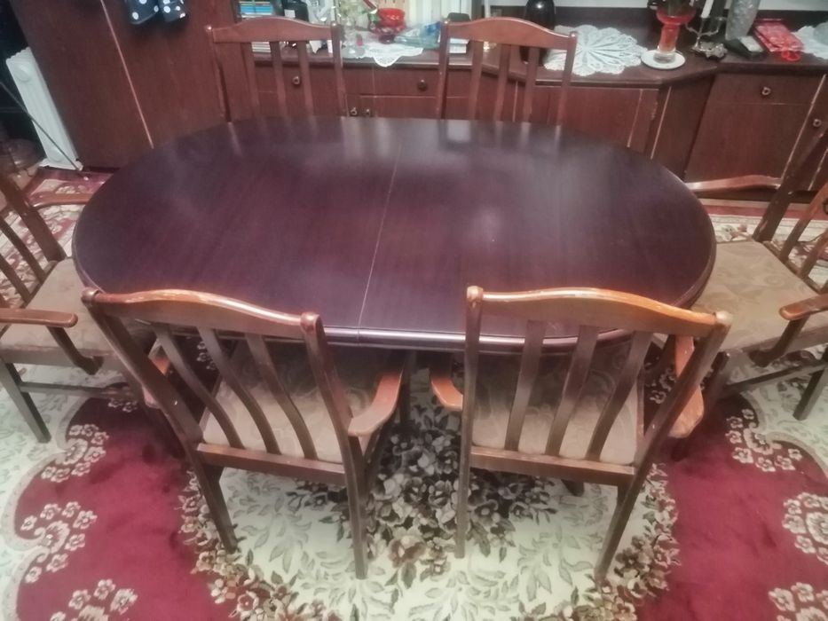 Stół owalny +6 krzesel