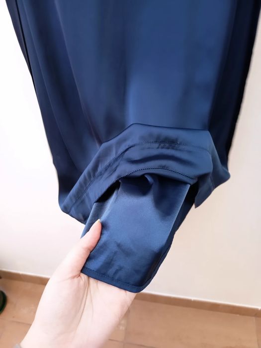 Vestido de Cerimónia Azul Escuro com Flores