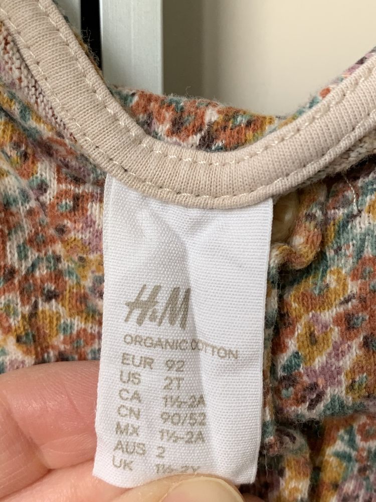 Kombinezon letni H&M 92 krótki kwiaty boho