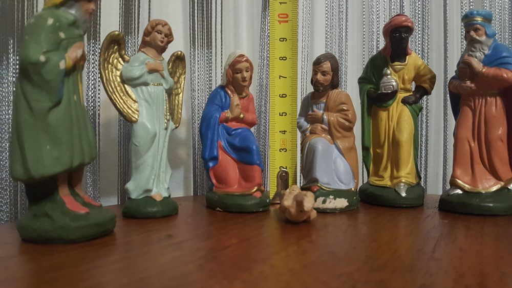 Szopka stare gipsowe figurki do szopki