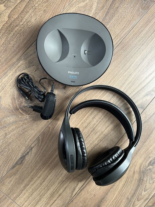Słuchawki bezprzewodowe nauszne Philips SHD8600UG/10, stacja ładująca