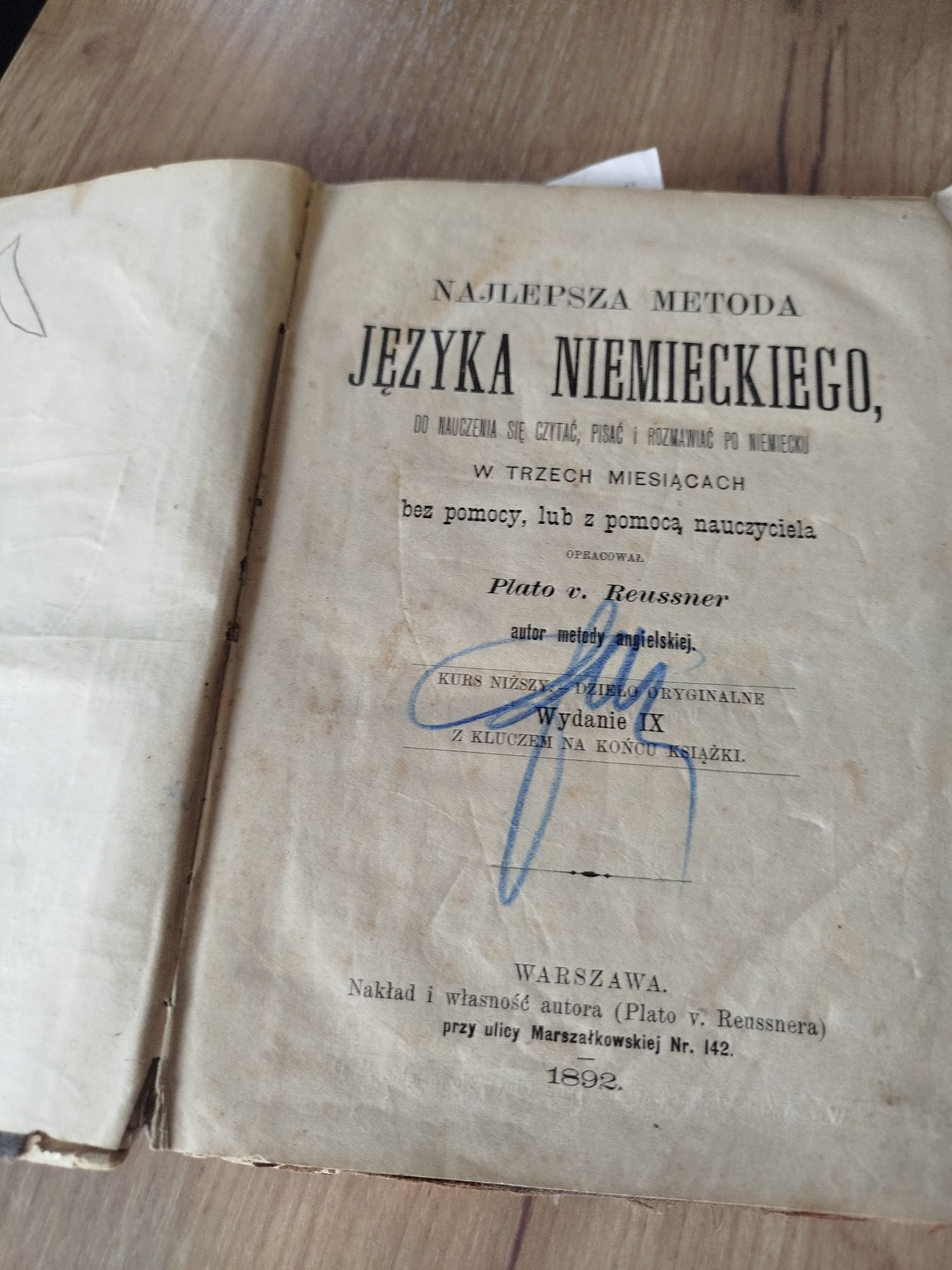Najlepsza metoda Języka Niemieckiego 1892 Samouczek Języka Niemiekiego
