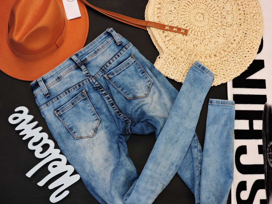 Miss RJ Rurki jeans perełki S