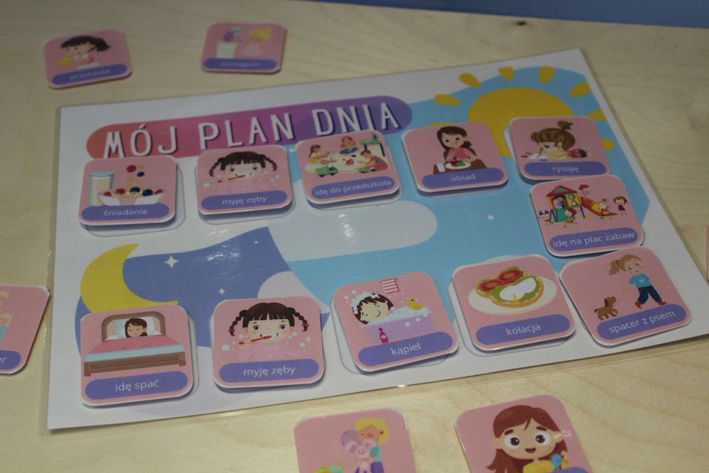 planer dnia dla dzieci plan obowiązki tablica