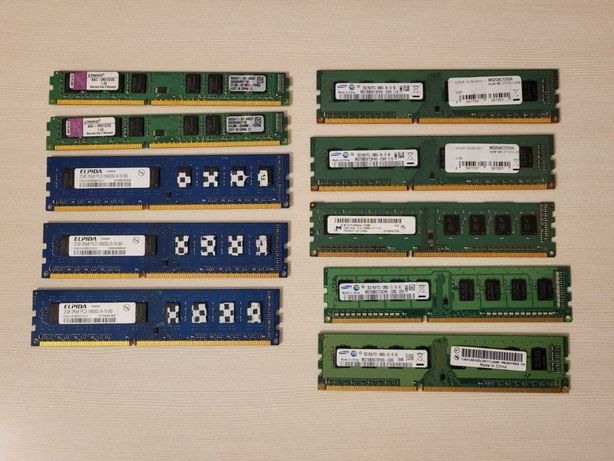 Модули памяти Hynix, Samsung 2Gb DDR3 1600Mhz, 1333Mhz Рабочие
