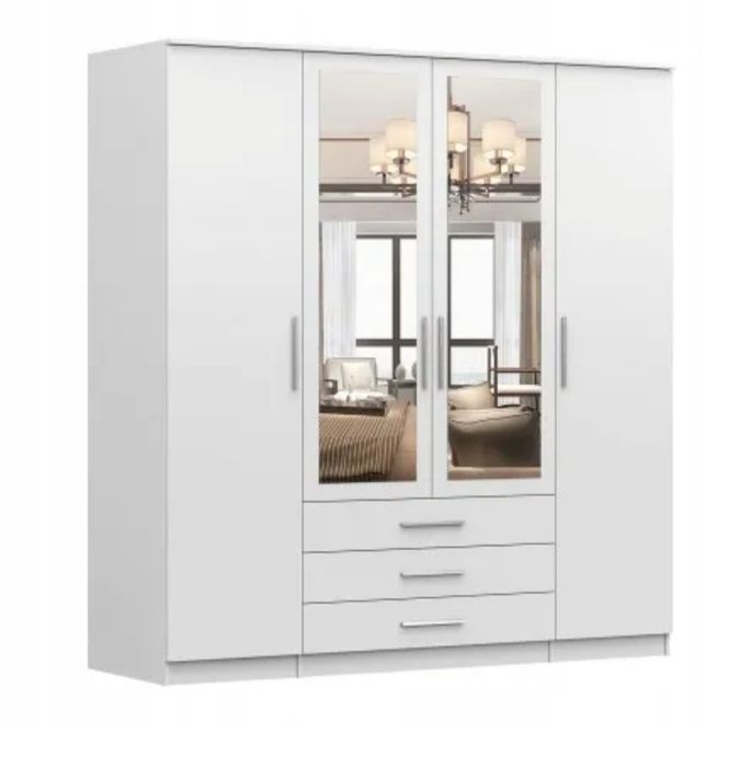 Duża szafa z lustrami i szufladami