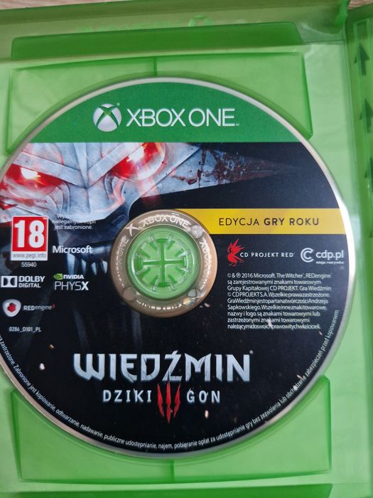 Wiedźmin 3 z dodatkami XBOX ONE gra roku