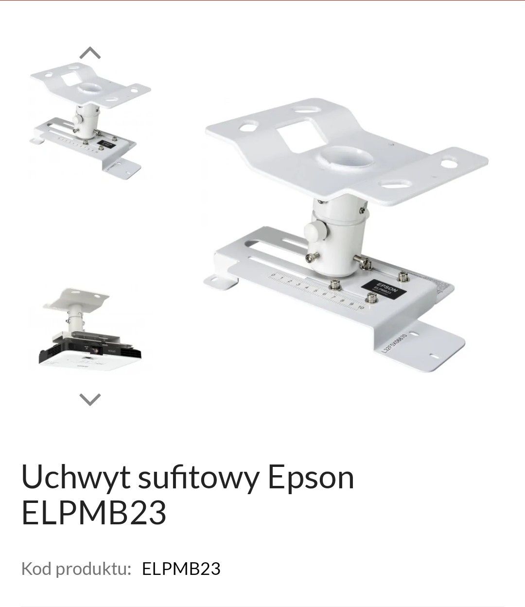 Uchwyt sufitowy uchwyt projektor EPSON ELPMB23