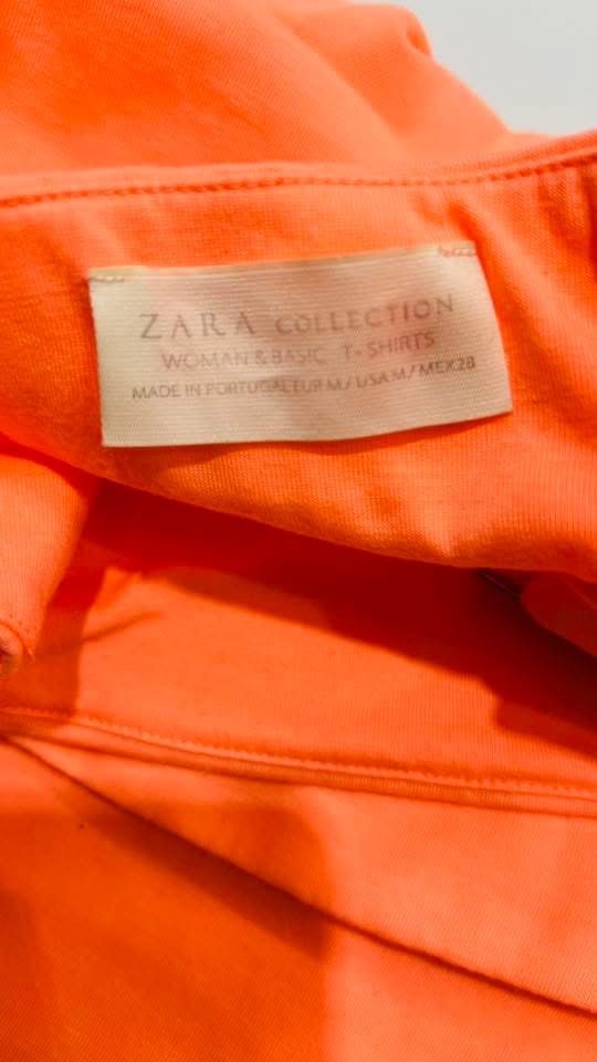 Zara neonowa sukienka z baskinką M
