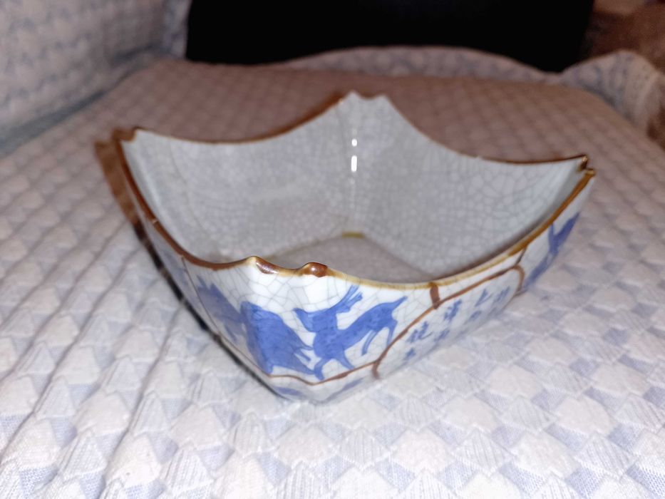 Taça porcelana chinesa restaurada -  Rara