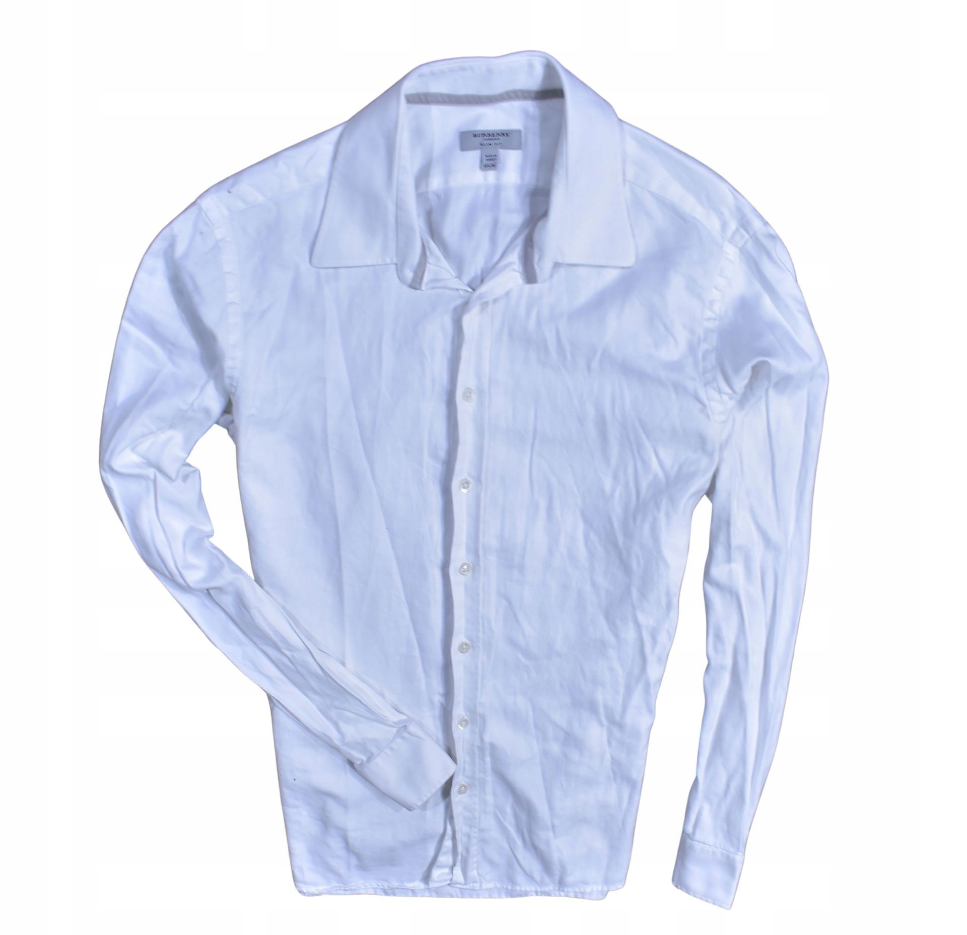 Burberry Biała Koszula Slim Fit Logo 15 1/2 39