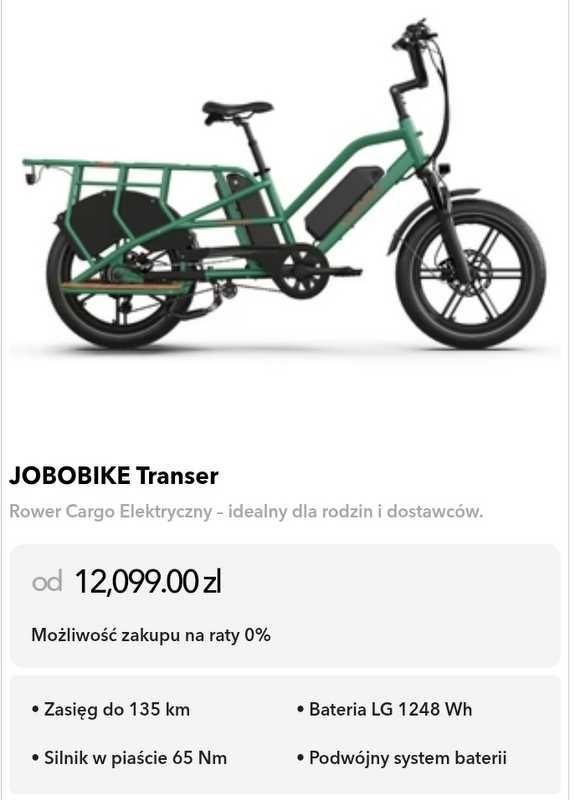 Rowery elektryczne JOBOBIKE Zapraszamy na darmową jazdę próbną.