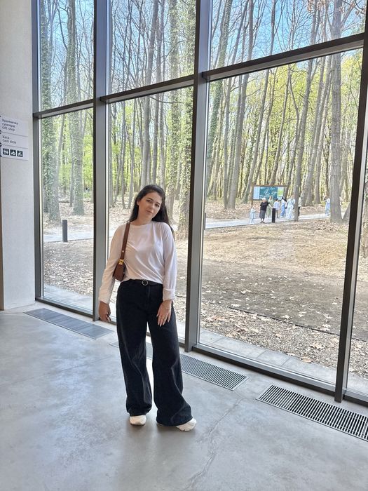 Джинси Pull&Bear широкі палаццо графіт/темно-сірі