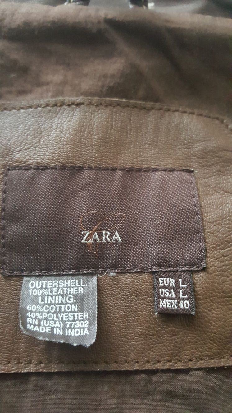 Męska kurtka skórzana ZARA