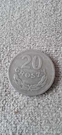 Stara moneta 20 groszy z 1972