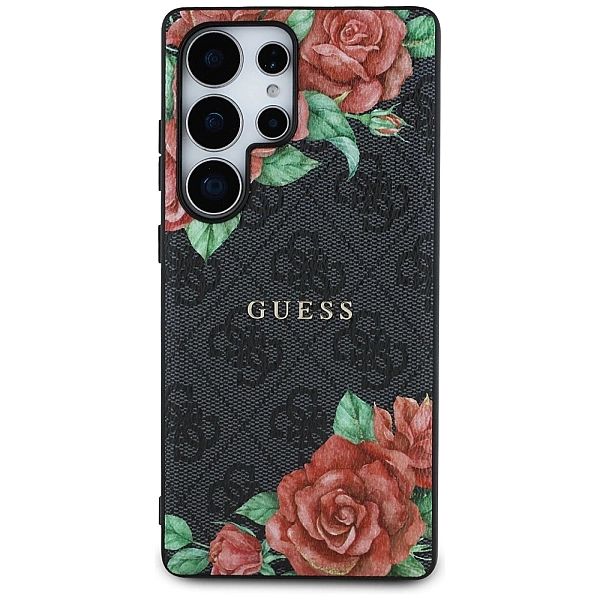 Etui Guess Leather 4G Flowers Print Metal Classic Logo MagSafe na Sams