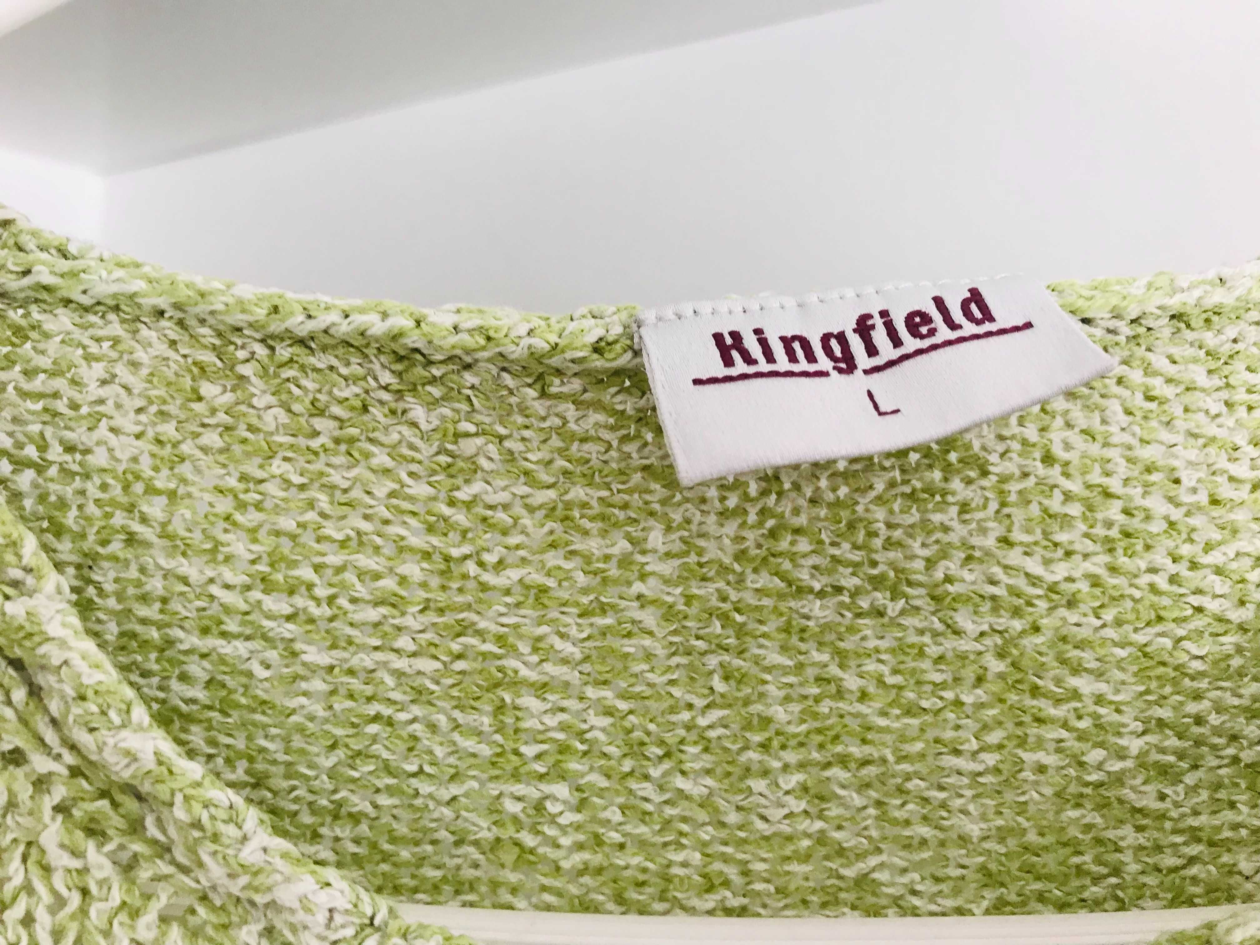 Jaśminowy sweterek pastelowy zielony Kingfield L/40