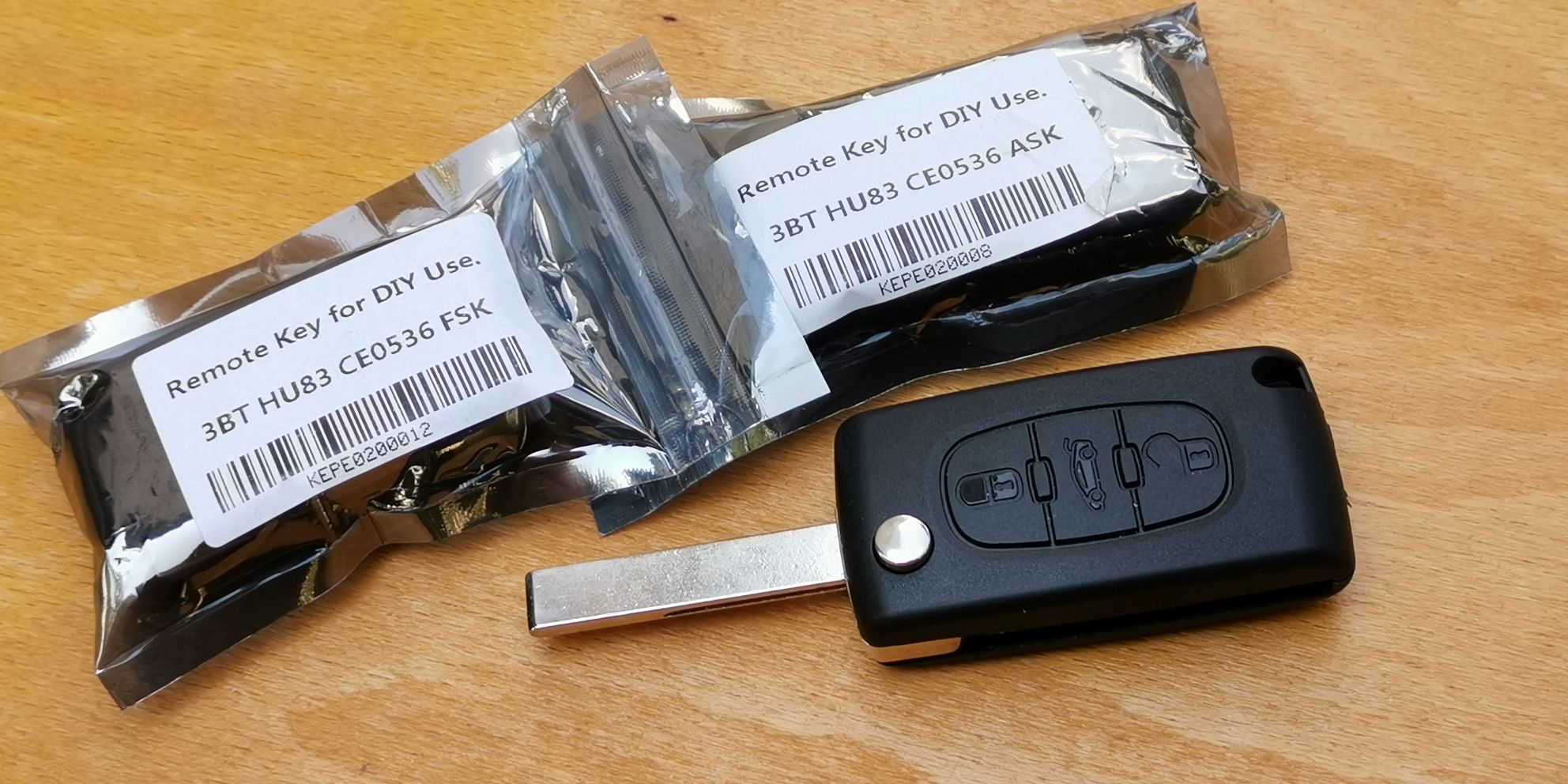 Ключ с платой (заготовка) Peugeot , 207, 307, 308, 407, Citroen