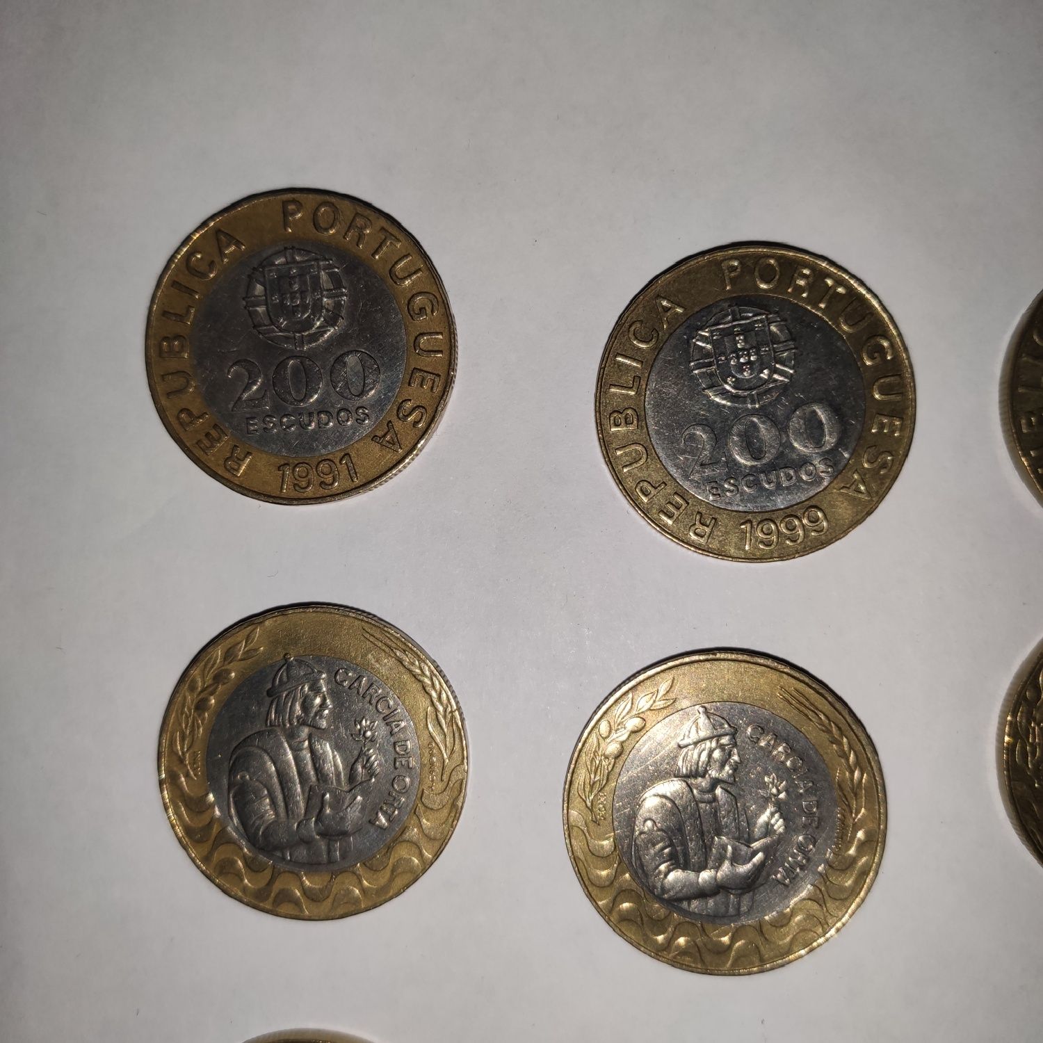 Moedas de 200 escudos Garcia de Orta (diversos anos)