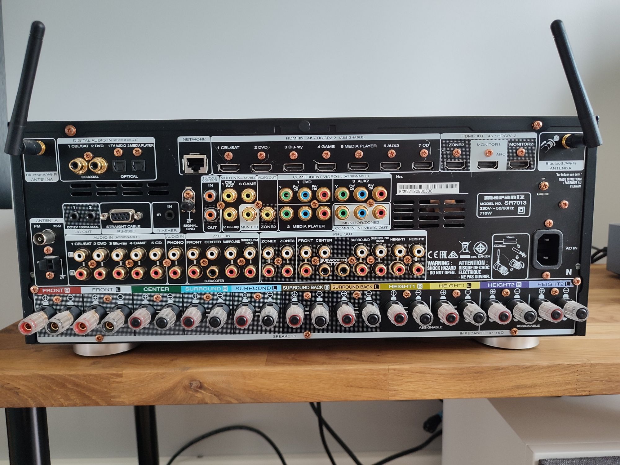 Amplituner Maranzt SR7013 9.2 9x200W 4K Atmos Heos Audyssey EQ iMax