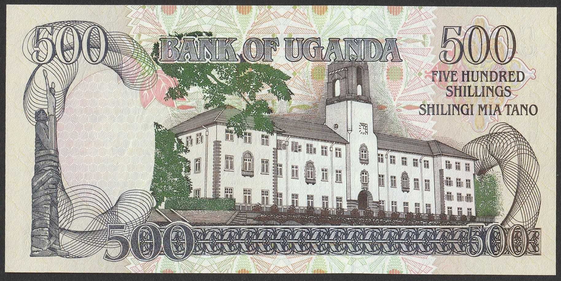 Uganda 500 shilling 1996 - SŁOŃ - stan bankowy UNC