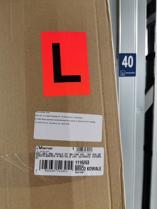 Ościeznica Voster bezprzylgowa regulowana V-Retto 80 lewa 80-100