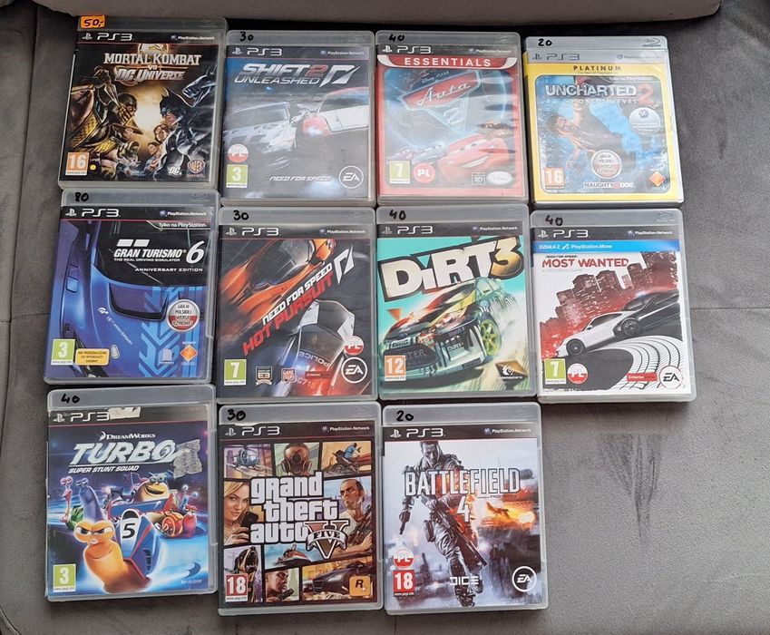 PlayStation 3 PS3 gry i uszkodzona konsola