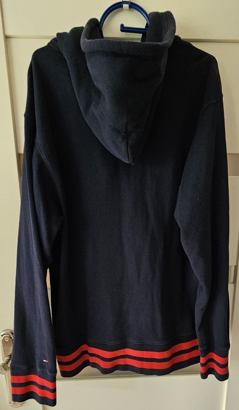 Tommy Hilfiger XL super bluza z kapturem granatowa bawełna 100% oryg