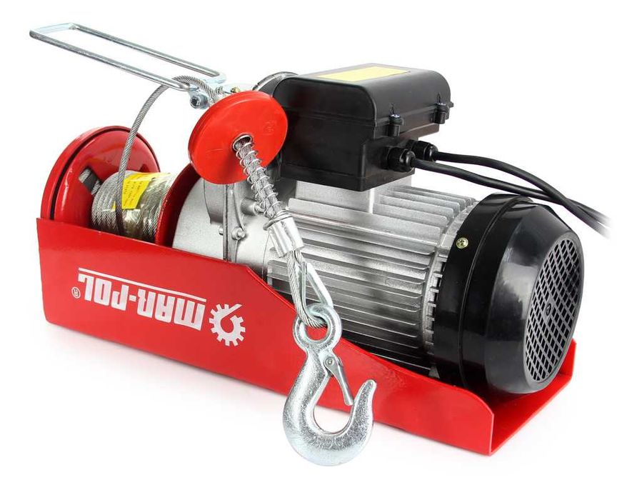 ELEKTRYCZNA wyciągarka wcigarka linowa budowlana 230V 1000kg zblocze