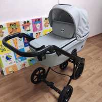 Дитяча коляска 2 в 1 Adamex Emilio EM-303 Eco (сіра шкіра)