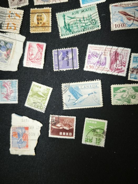 Lote selos antigos América Canadá Europa Portugal Espanha