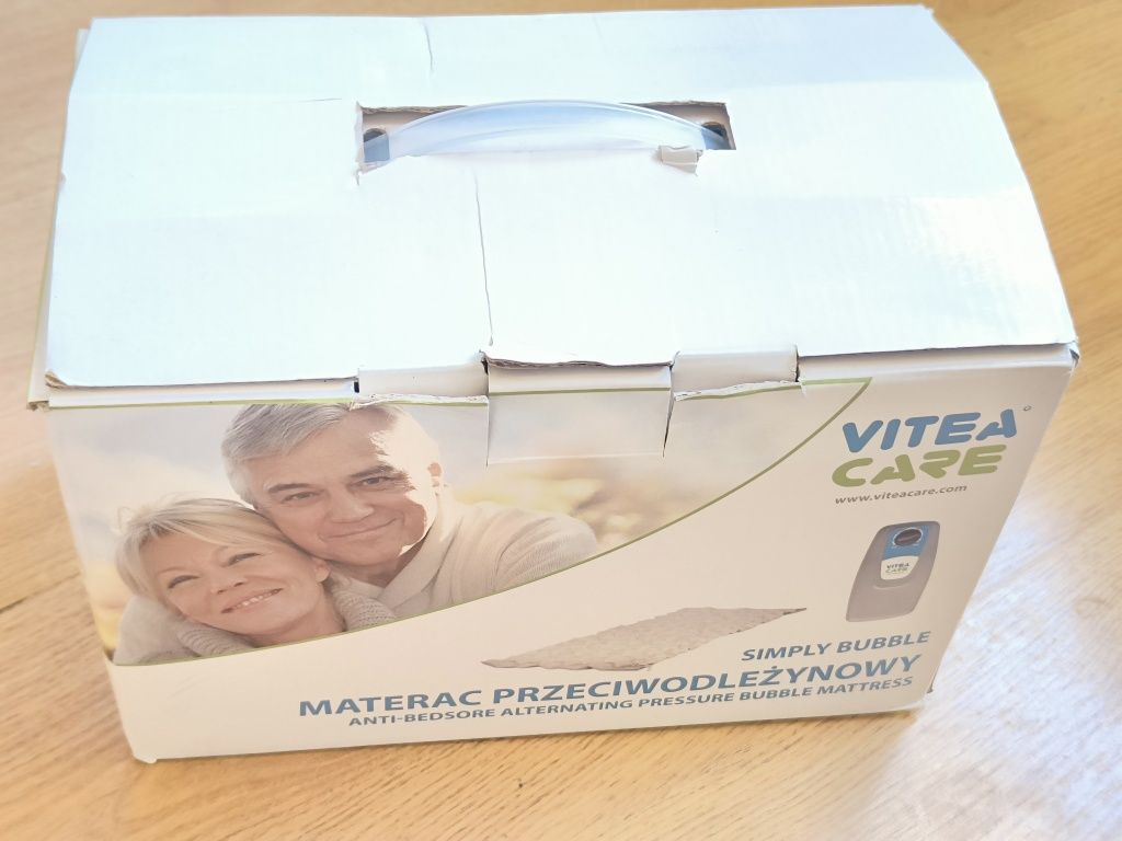 Nowy Materac Bąbelkowy Przeciwodleżynowy + Pompka Vitea Care VCM202B
