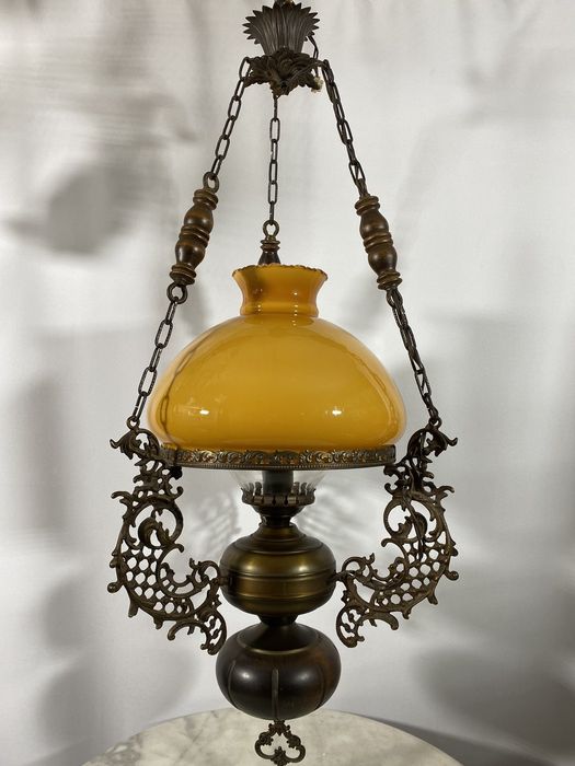 Люстра Лампа Світильник Бронза Вінтаж Латунь  Антикваріат