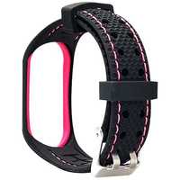 Beline Pasek Mi Band 3/4 Sport Czarno-Różowy Black/Pink