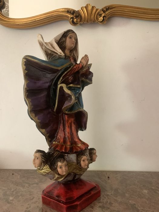Nossa senhora 43 cm madeira
