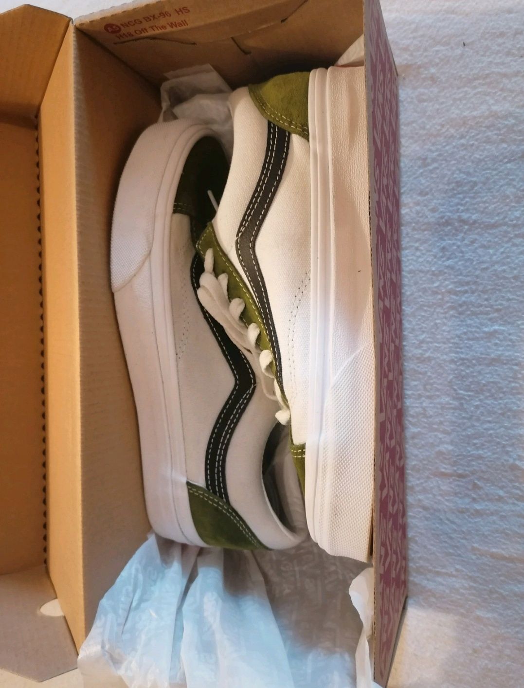 Buty Vans biało-zielone nowe