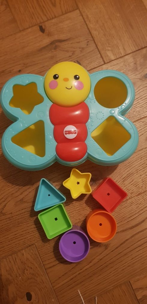 Fisher price kolotowy motyl Sorter klocki kształty